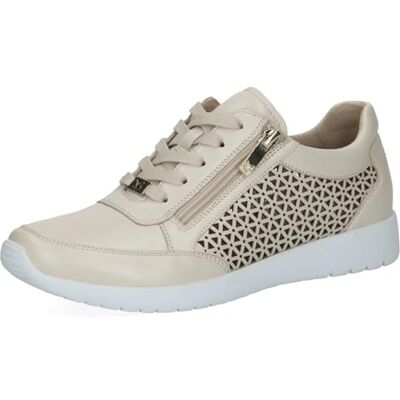 CAPRICE Damen Sneaker aus Leder, Beige (Cream Perlato), 40 CAPRICE Damen Sneaker aus Leder, Beige (Cream Perlato), 40
