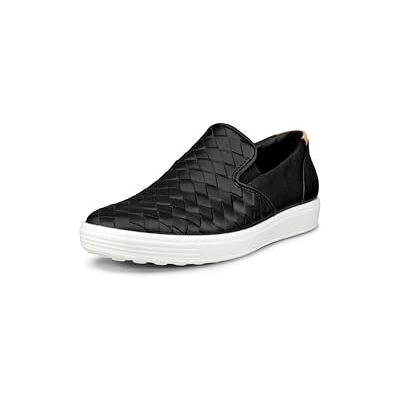 Ecco Damen Soft 7 Woven Slip On 3.0 Sneaker, Schwarz, 7-7.5 Ecco Damen Soft 7 Woven Slip On 3.0 Sneaker, Schwarz, 7-7.5