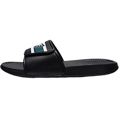 FOCO Herren NFL Team Logo Sport Slide Schlupf-Sandale, Schwarz – Legacy Stripe FOCO Herren NFL Team Logo Sport Slide Schlupf-Sandale, Schwarz – Legacy Stripe