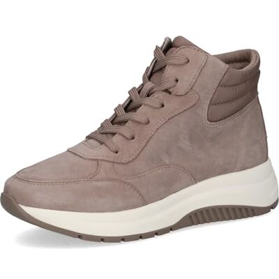 CAPRICE Damen Sneaker hoch aus Leder Plateau, Braun (Taupe Comb), 36 EU CAPRICE Damen Sneaker hoch aus Leder Plateau, Braun (Taupe Comb), 36 EU