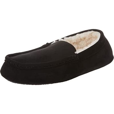 Amazon Herren Mokassin-Hausschuhe, Schwarz Mikro Wildleder, 39.5 EU Amazon Herren Mokassin-Hausschuhe, Schwarz Mikro Wildleder, 39.5 EU