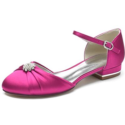LRMYMHY Damen Hochzeitsschuhe Für Braut Geschlossene Zehe Brautschuhe Ivory Weiß Satin Pumps Flach Ballerina Brautschuhe LRMYMHY Damen Hochzeitsschuhe Für Braut Geschlossene Zehe Brautschuhe Ivory Weiß Satin Pumps Flach Ballerina Brautschuhe