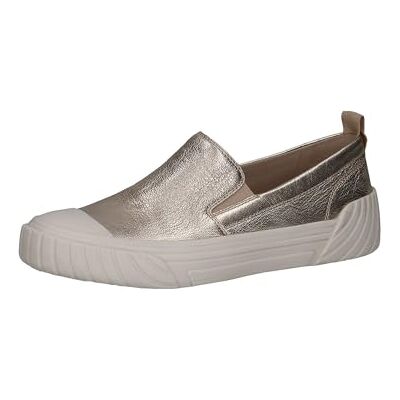 CAPRICE Damen Slipper aus Leder Flach, Metallisch (Platin Metal.), 40 EU CAPRICE Damen Slipper aus Leder Flach, Metallisch (Platin Metal.), 40 EU