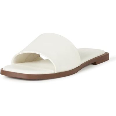 The Drop Damen Oslo Sandale mit einem Riemen, Elfenbein, 42 EU The Drop Damen Oslo Sandale mit einem Riemen, Elfenbein, 42 EU