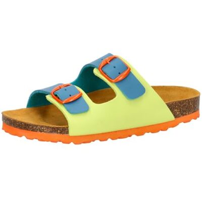 Lico Bioline Colored Kids Pantoletten, Blau/Lemon/Orange, 34 EU Lico Bioline Colored Kids Pantoletten, Blau/Lemon/Orange, 34 EU