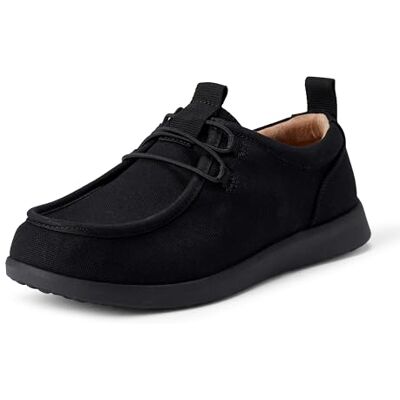 Amazon Herren Moc-Toe-Halbschuh aus Leinen, Schwarz, 46 EU Amazon Herren Moc-Toe-Halbschuh aus Leinen, Schwarz, 46 EU