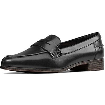 Clarks Damen Hamble Loafer, Schwarzes Leder Black, 38 EU Clarks Damen Hamble Loafer, Schwarzes Leder Black, 38 EU