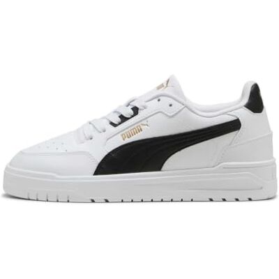 Puma Shuffle Downtown Sneaker, Unisex, Weiß/Schwarz/Gold, 7 UK Puma Shuffle Downtown Sneaker, Unisex, Weiß/Schwarz/Gold, 7 UK