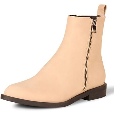 Amazon Damen Flacher Halbstiefel mit Reißverschluss außen, Beige Optik Wildleder, 41 EU Amazon Damen Flacher Halbstiefel mit Reißverschluss außen, Beige Optik Wildleder, 41 EU