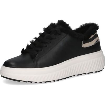 CAPRICE Damen Sneaker flach zum Schnüren mit Wechselfußbett, Schwarz (Black Comb), 40 EU CAPRICE Damen Sneaker flach zum Schnüren mit Wechselfußbett, Schwarz (Black Comb), 40 EU