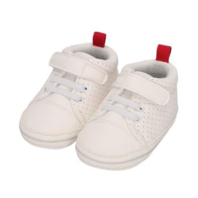 Sterntaler Babyschuh Unisex Kunstleder Mit praktischem Klettverschluss und elastischer Schnürung für einfaches An und Ausziehen weiß, 22 Sterntaler Babyschuh Unisex Kunstleder Mit praktischem Klettverschluss und elastischer Schnürung für einfaches An und Ausziehen weiß, 22