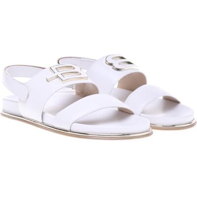 Baldinini Women’s Leather Slide Sandal – Handcrafted in Italy Elegant Calfskin Design with Logo Detail Baldinini Women’s Leather Slide Sandal – Handcrafted in Italy Elegant Calfskin Design with Logo Detail