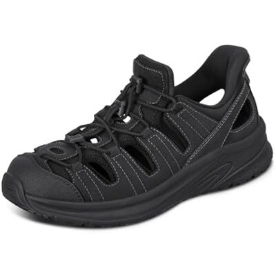Orthofeet Saturn Orthopädischer Herren Fisherman-Sandalen Hands-Free Verstellbarer Slip-On Mit Geschlossener Zehenpartie, Anatomischer Fußgewölbestütze Und Weicher Dämpfung Orthofeet Saturn Orthopädischer Herren Fisherman-Sandalen Hands-Free Verstellbarer Slip-On Mit Geschlossener Zehenpartie, Anatomischer Fußgewölbestütze Und Weicher Dämpfung