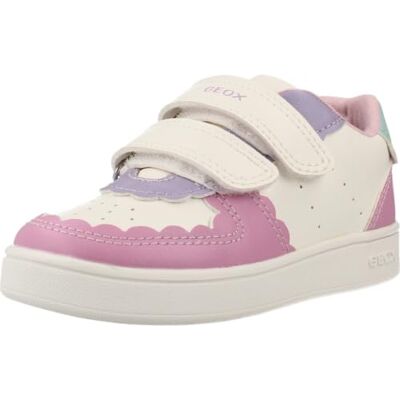Geox Baby-Mädchen B ECLYPER Girl Sneaker, White/DK PINK, 21 EU Geox Baby-Mädchen B ECLYPER Girl Sneaker, White/DK PINK, 21 EU