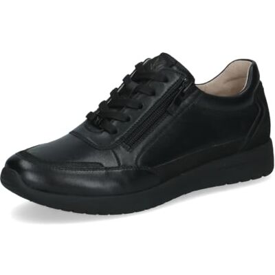 CAPRICE Damen Sneaker aus Leder, Schwarz (Black METALLIC), 39 CAPRICE Damen Sneaker aus Leder, Schwarz (Black METALLIC), 39