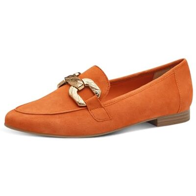 MARCO TOZZI Damen Slipper aus Leder Kleiner Absatz, Orange (Orange), 39 EU MARCO TOZZI Damen Slipper aus Leder Kleiner Absatz, Orange (Orange), 39 EU