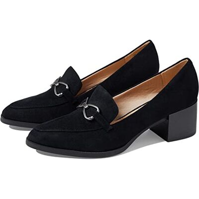 LifeStride Women's Devyn 2 Block Heel Loafer, Black Fabric, 9 Wide LifeStride Women's Devyn 2 Block Heel Loafer, Black Fabric, 9 Wide