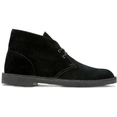 Clarks Bushacre 2 Herren-Stiefel, Schwarze Velourslederoptik, 10 UK Wide Clarks Bushacre 2 Herren-Stiefel, Schwarze Velourslederoptik, 10 UK Wide