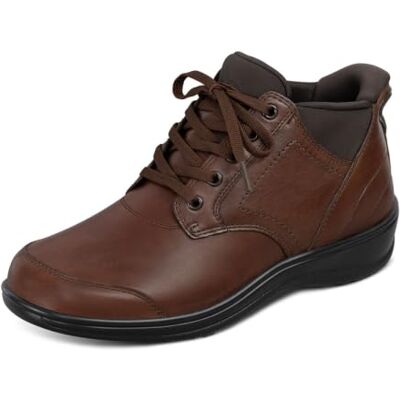 Orthofeet Rosel Orthopädische Damen Lederstiefel Hands-Free Slip-On Leder-Stiefelette, Rutschfest, Anatomische Fußgewölbestütze Und Ergonomische Dämpfung Orthofeet Rosel Orthopädische Damen Lederstiefel Hands-Free Slip-On Leder-Stiefelette, Rutschfest, Anatomische Fußgewölbestütze Und Ergonomische Dämpfung