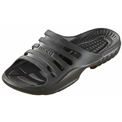 Beco Herren Badeschuhe leichte EVA Badesandalen mit komfortablem Fußbett, Aquaschuhe für Schwimmbad oder Strand Schwarz, Größe: 50 EU Beco Herren Badeschuhe leichte EVA Badesandalen mit komfortablem Fußbett, Aquaschuhe für Schwimmbad oder Strand Schwarz, Größe: 50 EU