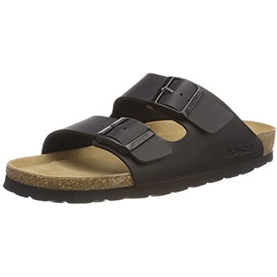 Rohde Damen Frauen Sandale Pantolette Zweiriemer Hausschuhe 5631 schwarz, Schuhgröße:43 EU Rohde Damen Frauen Sandale Pantolette Zweiriemer Hausschuhe 5631 schwarz, Schuhgröße:43 EU