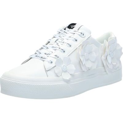 KARL LAGERFELD Georgia Damen-Sneaker mit Schnürung, Helles Weiß, 38.5 EU KARL LAGERFELD Georgia Damen-Sneaker mit Schnürung, Helles Weiß, 38.5 EU