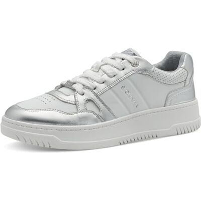 S. Oliver Damen Sneaker flach mit Schnürsenkeln Low Top, Silber (Silver Comb), 38 EU S. Oliver Damen Sneaker flach mit Schnürsenkeln Low Top, Silber (Silver Comb), 38 EU