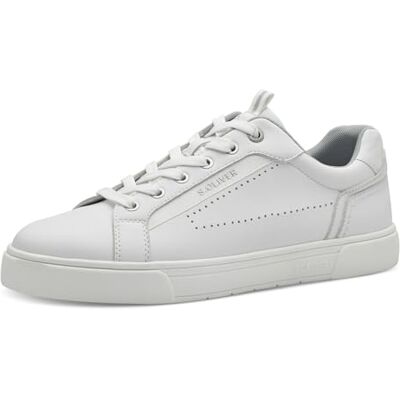 S. Oliver Herren Sneaker flach Low Top Vegan, Weiß (White), 45 EU S. Oliver Herren Sneaker flach Low Top Vegan, Weiß (White), 45 EU