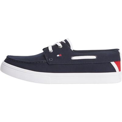 Tommy Hilfiger Herren Th Boat Vulc Sneaker Canvas FM0FM05877 Low-Top, Blau, Größe 39,5 Tommy Hilfiger Herren Th Boat Vulc Sneaker Canvas FM0FM05877 Low-Top, Blau, Größe 39,5