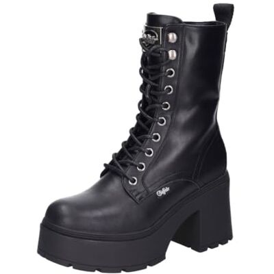 Buffalo Mila Lace Up Vegan Nappa Black schwarz Buffalo Mila Lace Up Vegan Nappa Black schwarz