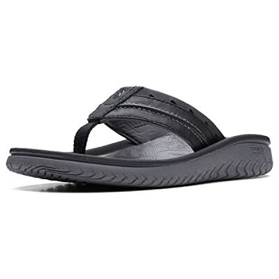 Clarks Herren Wesley Post Flipflop, Schwarz Synthetik, 39.5 EU Clarks Herren Wesley Post Flipflop, Schwarz Synthetik, 39.5 EU