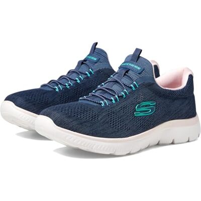 Skechers Summits Fun Flare Damen Sneaker, Marineblau Hot Pink Mehrfarbig, 37 EU Weit Skechers Summits Fun Flare Damen Sneaker, Marineblau Hot Pink Mehrfarbig, 37 EU Weit