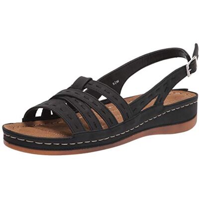 Easy Street Damen Kehlani Keilsandale, Schwarz, 38 EU Easy Street Damen Kehlani Keilsandale, Schwarz, 38 EU