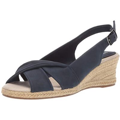 Easy Street Damen Maureen Keilsandale, Marineblau, 38.5 EU Weit Easy Street Damen Maureen Keilsandale, Marineblau, 38.5 EU Weit