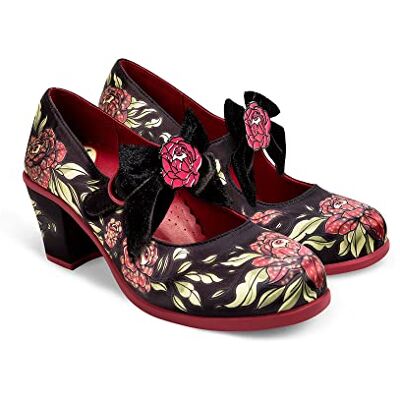 Hot Chocolate Design Chocolaticas Damen Mary Jane Pumps, Mid Heels, Rose of Life, 39 EU Hot Chocolate Design Chocolaticas Damen Mary Jane Pumps, Mid Heels, Rose of Life, 39 EU