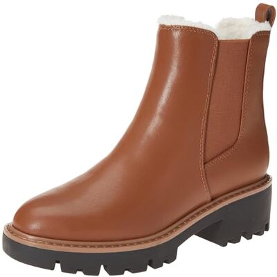 The Drop Damen Campbell Sherpa Chelsea Boot, Cognac, 38 EU The Drop Damen Campbell Sherpa Chelsea Boot, Cognac, 38 EU