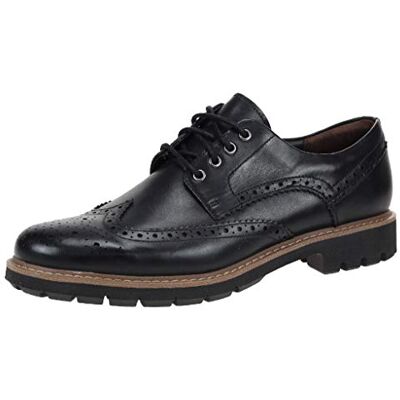 Clarks Herren Batcombe, Schwarzes Leder, 46 EU Clarks Herren Batcombe, Schwarzes Leder, 46 EU