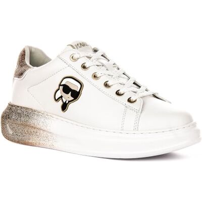 KARL LAGERFELD Kapri Ikon Turnschuhe mit Glitzer Farbverlauf, Weiß KARL LAGERFELD Kapri Ikon Turnschuhe mit Glitzer Farbverlauf, Weiß