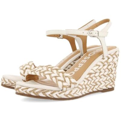 GIOSEPPO Tigard, Espadrilles Damensandalen, Keilabsatz, Weiß, 37 EU, weiß, 37 EU GIOSEPPO Tigard, Espadrilles Damensandalen, Keilabsatz, Weiß, 37 EU, weiß, 37 EU