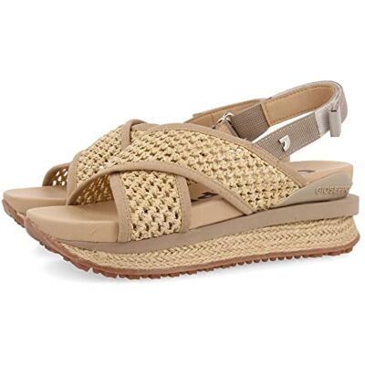 GIOSEPPO RINXENT Sportsandalen für Damen mit Raffia-Schnitt, Beige, beige, 37 EU GIOSEPPO RINXENT Sportsandalen für Damen mit Raffia-Schnitt, Beige, beige, 37 EU