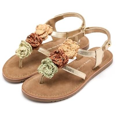 GIOSEPPO Newry, flache Sandalen für Mädchen, Platinfarben, 37 EU GIOSEPPO Newry, flache Sandalen für Mädchen, Platinfarben, 37 EU