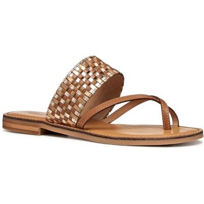 Geox Damen D MADDALUSIAC G Flat Sandal, Camel/Bronze, 36.5 EU Geox Damen D MADDALUSIAC G Flat Sandal, Camel/Bronze, 36.5 EU