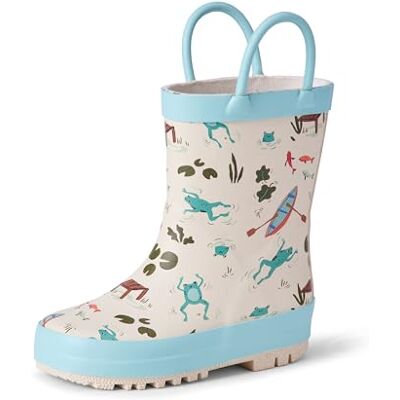 Amazon x Sofia Grainge Unisex Kinder Wasserdichte Gummi-Regenstiefel, Hellbronze Frösche, 33 EU Amazon x Sofia Grainge Unisex Kinder Wasserdichte Gummi-Regenstiefel, Hellbronze Frösche, 33 EU