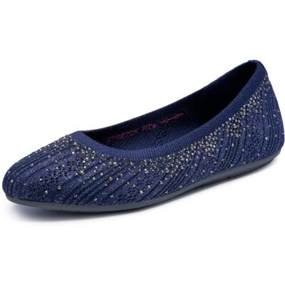 Skechers Damen Cleo 2.0-Glitzy Daze Ballerinas, Marineblau, 38.5 EU Skechers Damen Cleo 2.0-Glitzy Daze Ballerinas, Marineblau, 38.5 EU