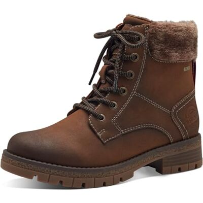 S. Oliver Damen Stiefeletten zum Schnüren mit Reißverschluss Wasserabweisend, Braun (Cognac), 37 EU S. Oliver Damen Stiefeletten zum Schnüren mit Reißverschluss Wasserabweisend, Braun (Cognac), 37 EU