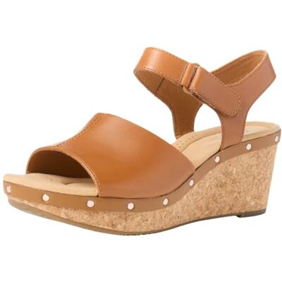 Clarks Damen Annadel Clover Keilsandale, Hellbraun, 37 EU Weit Clarks Damen Annadel Clover Keilsandale, Hellbraun, 37 EU Weit