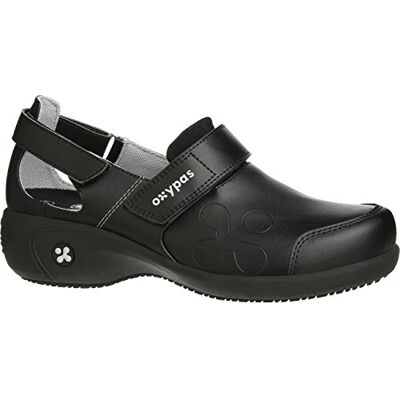 Oxypas Arbetsschuhe aus Leder SALMA Sicherheitsclog für Damen, rutschfeste und Bequeme Schuhe ideal für Krankenhaus und Pflege, Schwarz, 37 EU Oxypas Arbetsschuhe aus Leder SALMA Sicherheitsclog für Damen, rutschfeste und Bequeme Schuhe ideal für Krankenhaus und Pflege, Schwarz, 37 EU