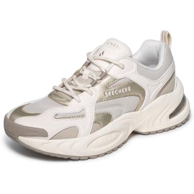 Skechers Damen UNO Ryze Turnschuhe, Champagne Duraleather Mesh, 36 EU Skechers Damen UNO Ryze Turnschuhe, Champagne Duraleather Mesh, 36 EU