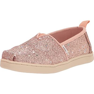 TOMS Youth Girl's Classic Alpargata Espadrille Loafer Flat, Rose Gold Cosmic Glitter, 5 UK TOMS Youth Girl's Classic Alpargata Espadrille Loafer Flat, Rose Gold Cosmic Glitter, 5 UK