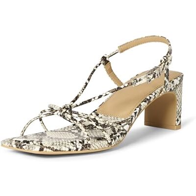 Amazon Damen Riemensandalen mit Blockabsatz, Graues Schlangenlederimitat, 39 EU Amazon Damen Riemensandalen mit Blockabsatz, Graues Schlangenlederimitat, 39 EU